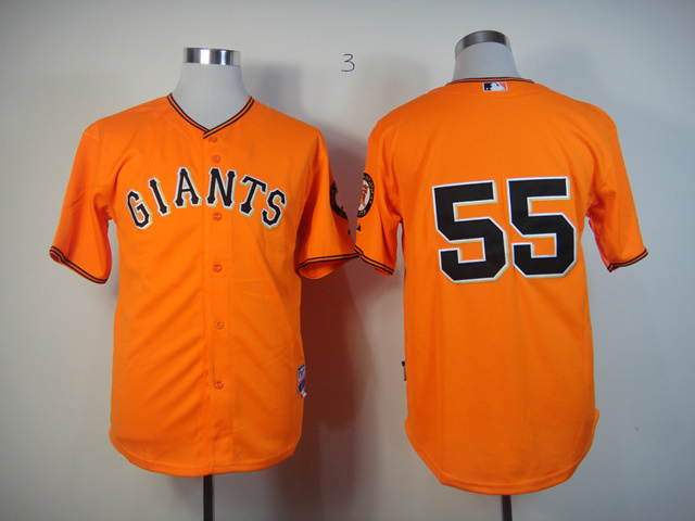 Men San Francisco Giants #55 No name Orange MLB Jerseys->san francisco giants->MLB Jersey